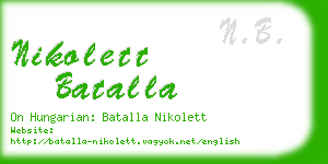 nikolett batalla business card